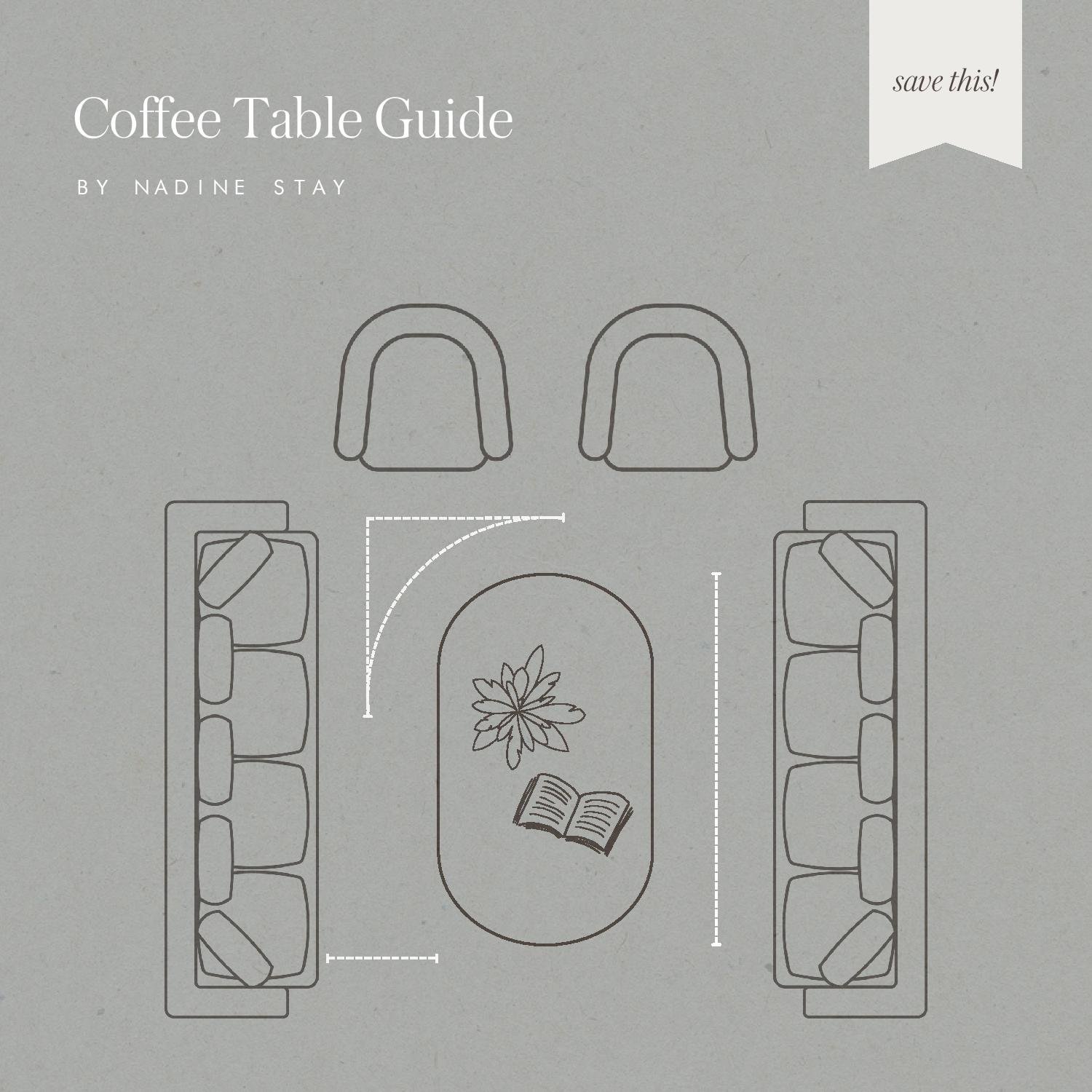 Coffee Table Size Shape Guide Nadine Stay
