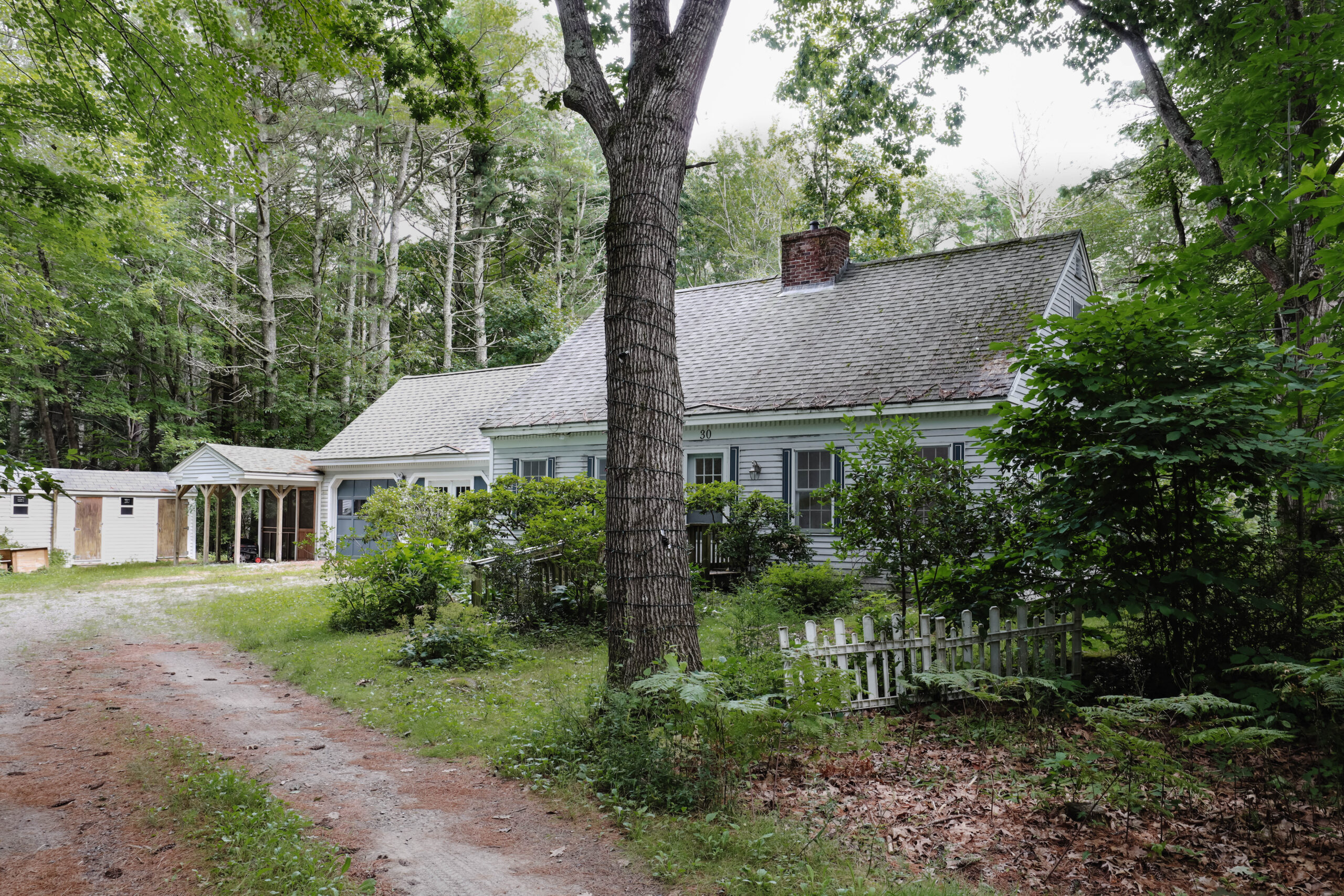 Our Maine Cape Cod home exterior before. Nadine Stay