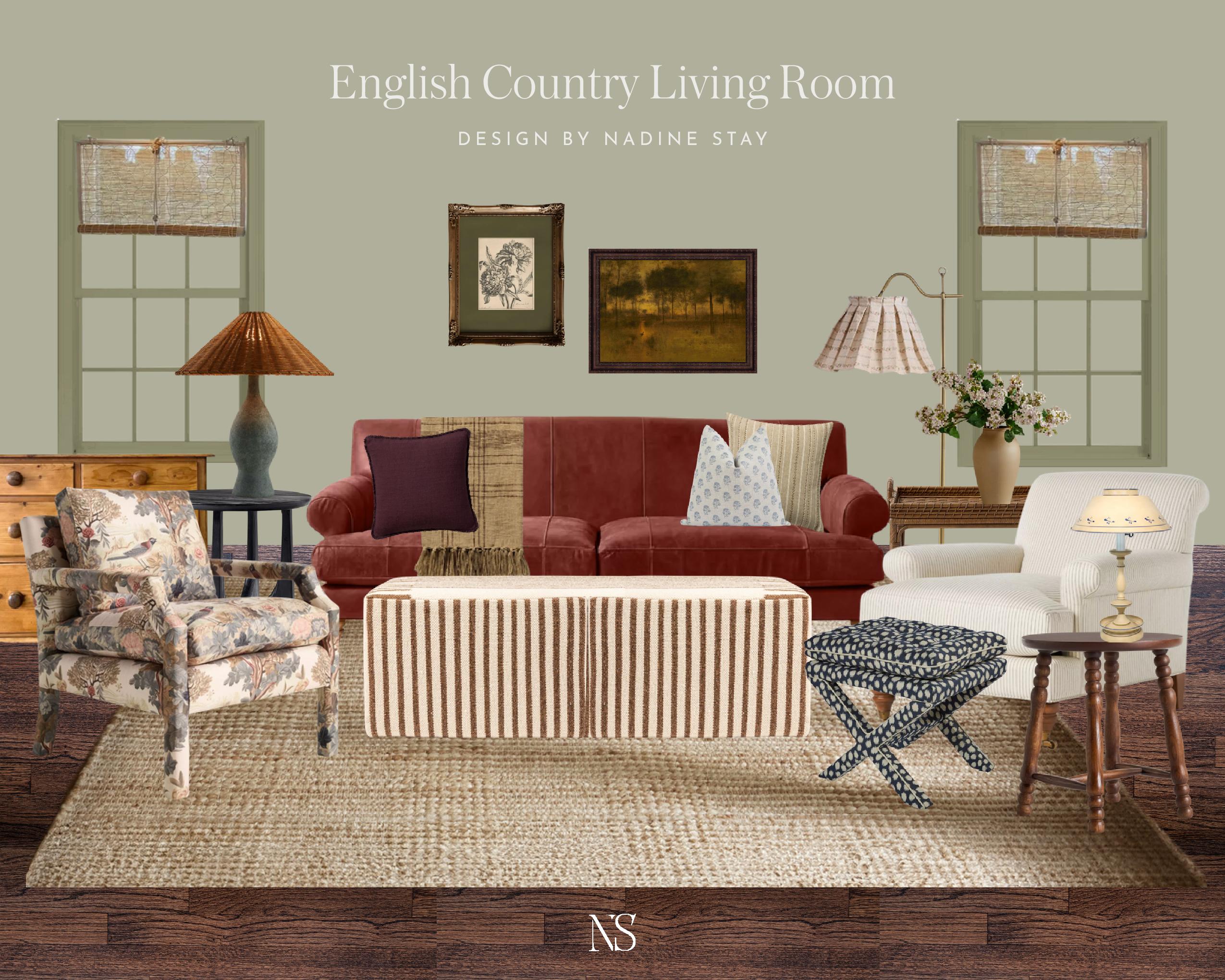 I Designed A Living Room For You - English Country Style - Nadine Stay
