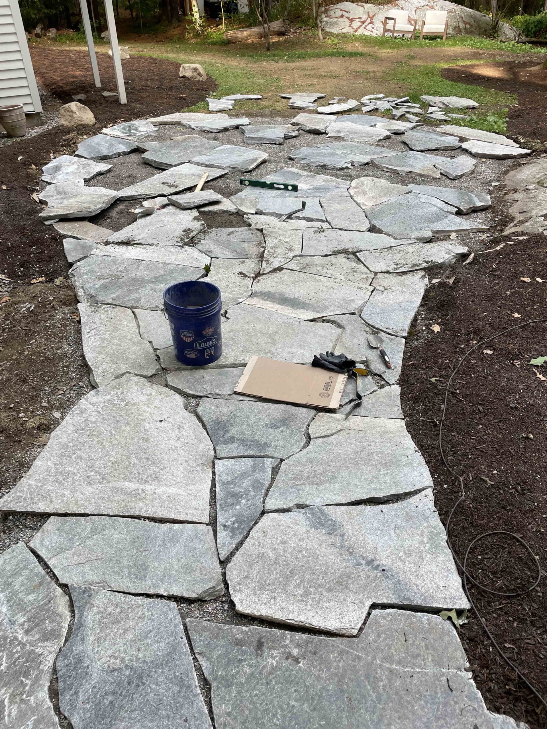 Flagstone Patio Installation - Nadine Stay