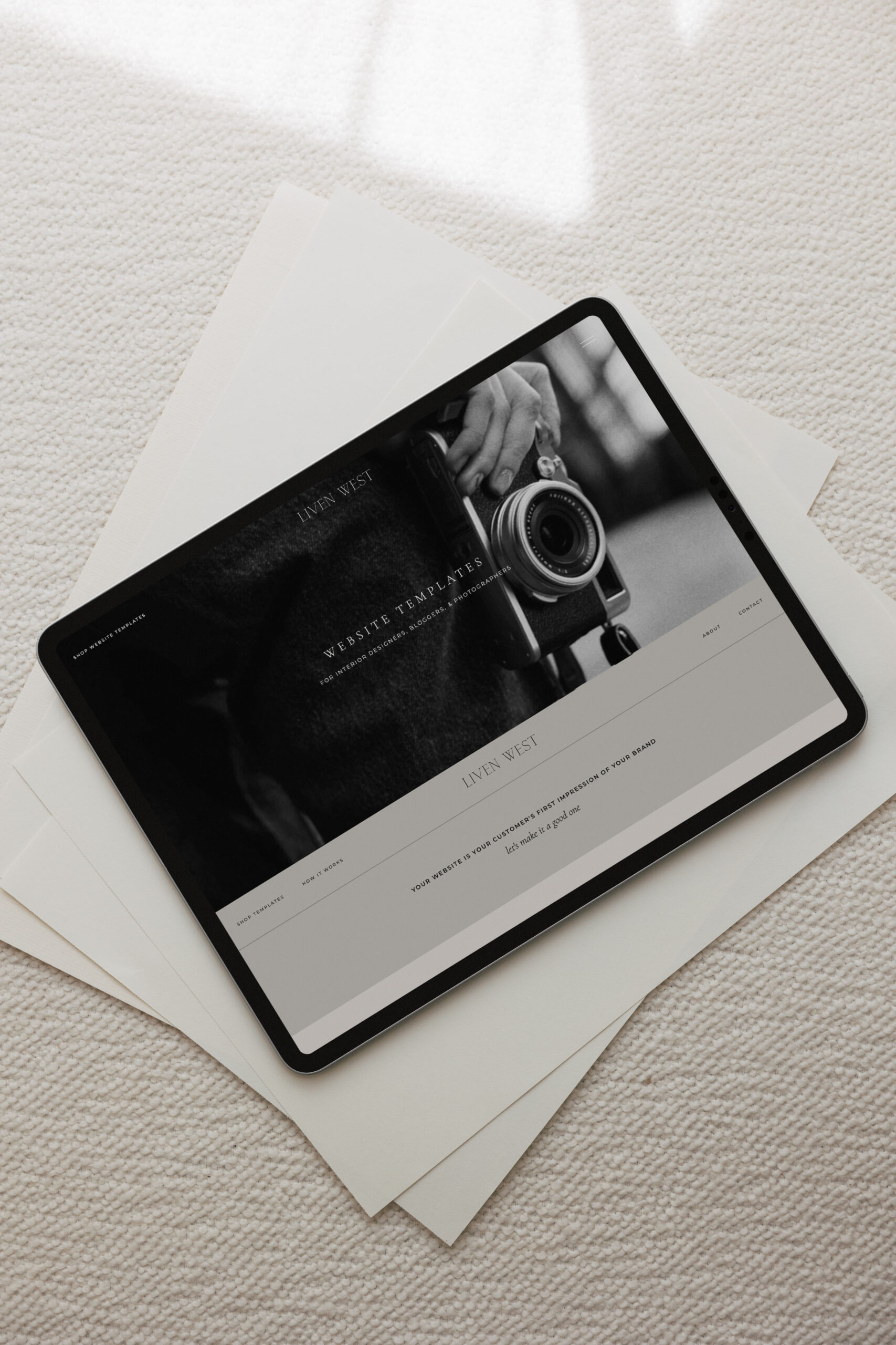Website templates for interior designers, bloggers, and photographers - Liven West