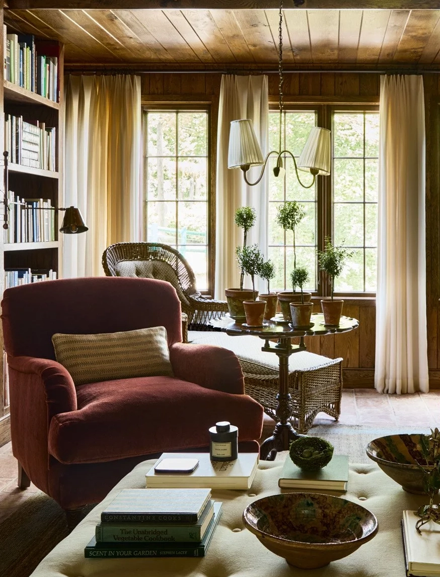 Tailor pleated curtain header - design by Moore House Design